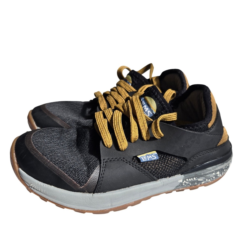 Lems Mesa 6.5 Trail Shoes Womens Black Gold Minimalist Zero Drop Sneakers Good